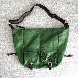 Tano Large Green Leather Bag